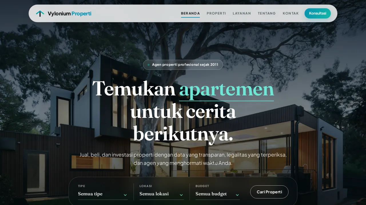Pratinjau Web Properti